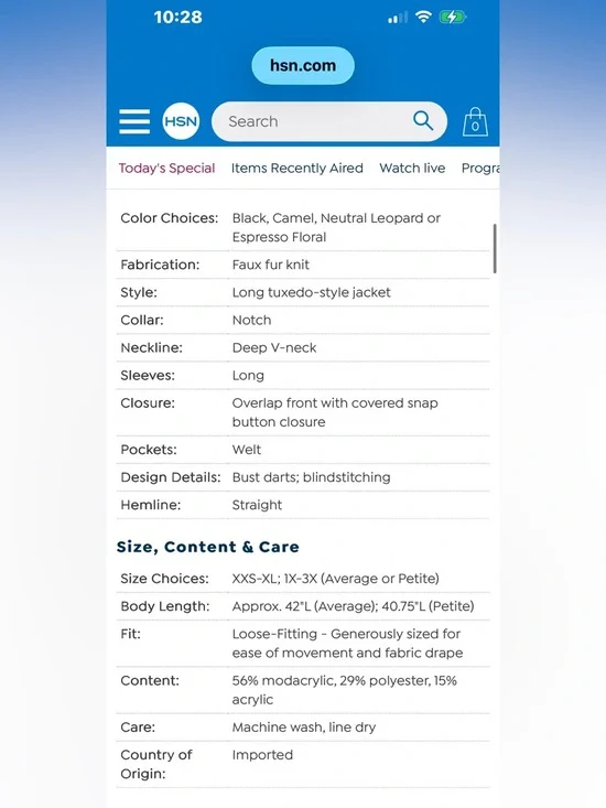 NWOT G by Giuliana  Women Brown Black Leopard Print Faux Fur Tuxedo Coat Size LP - Picture 15 of 16
